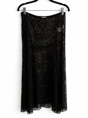 sheer black skirt
